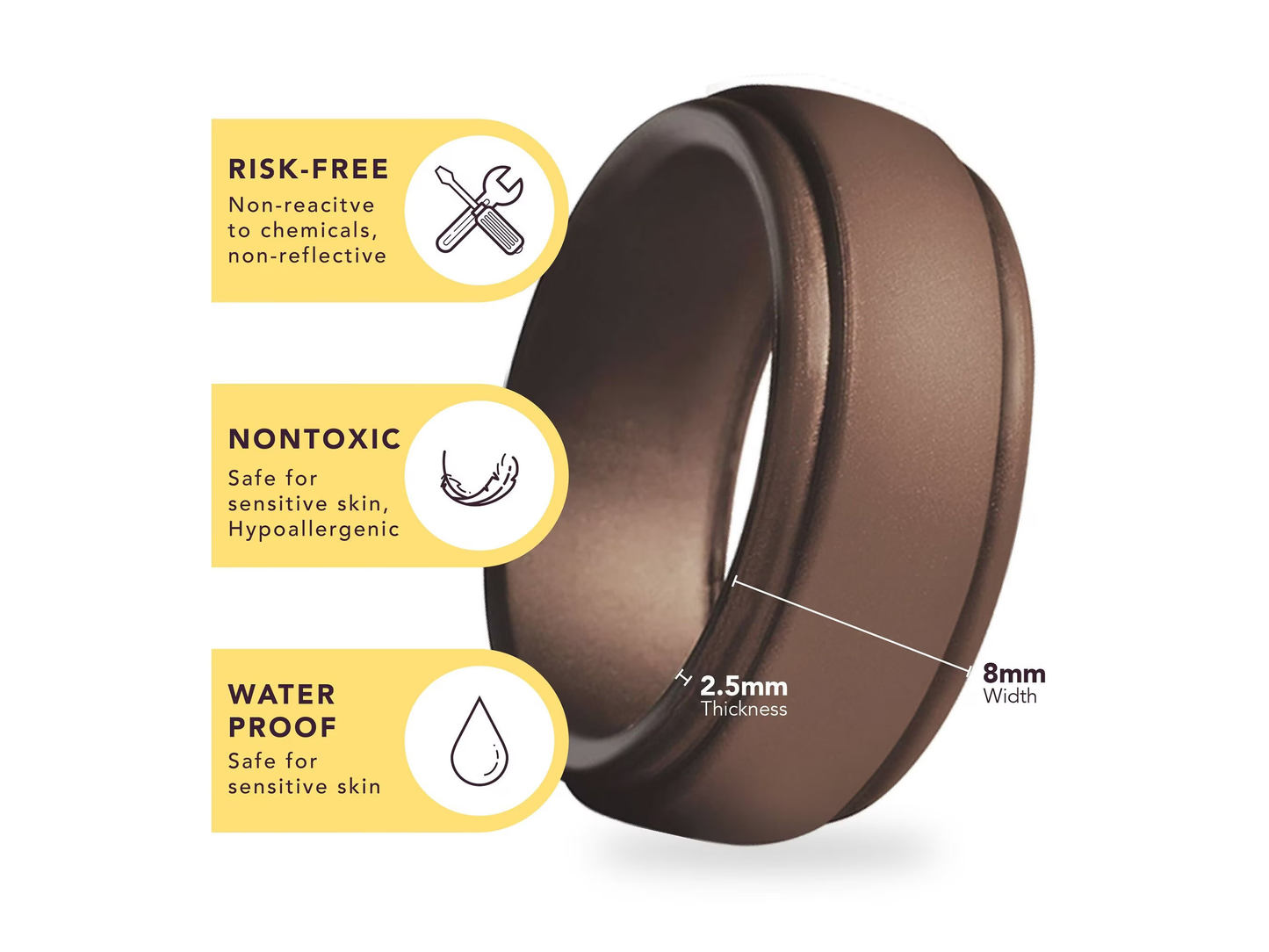 Personalized Silicone Engraved Ring