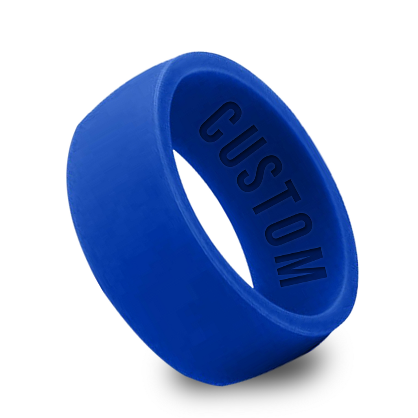 Personalized Broad Silicone Chunky Ring