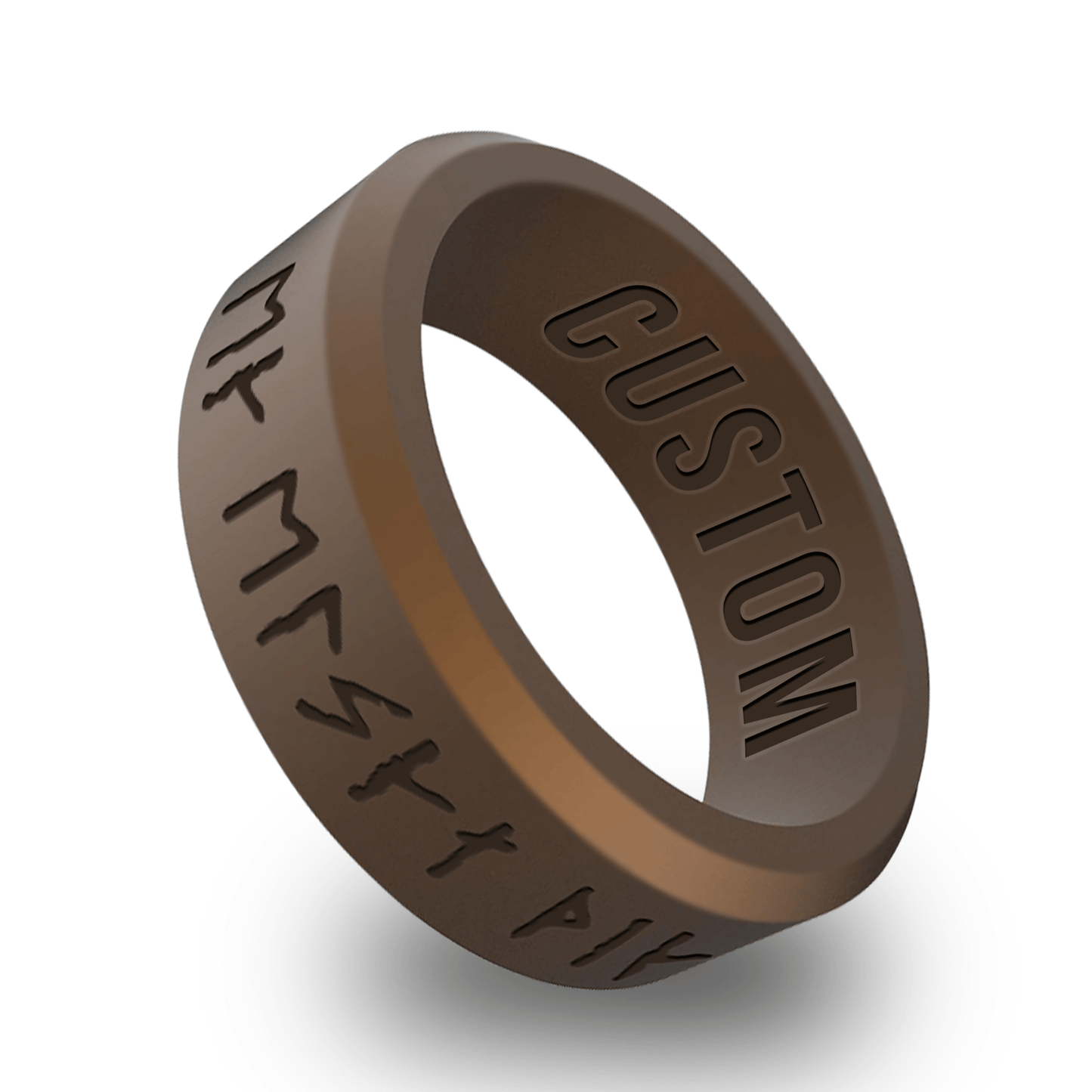 Viking Rune "I Love You" Personalized Silicone Beveled Ring