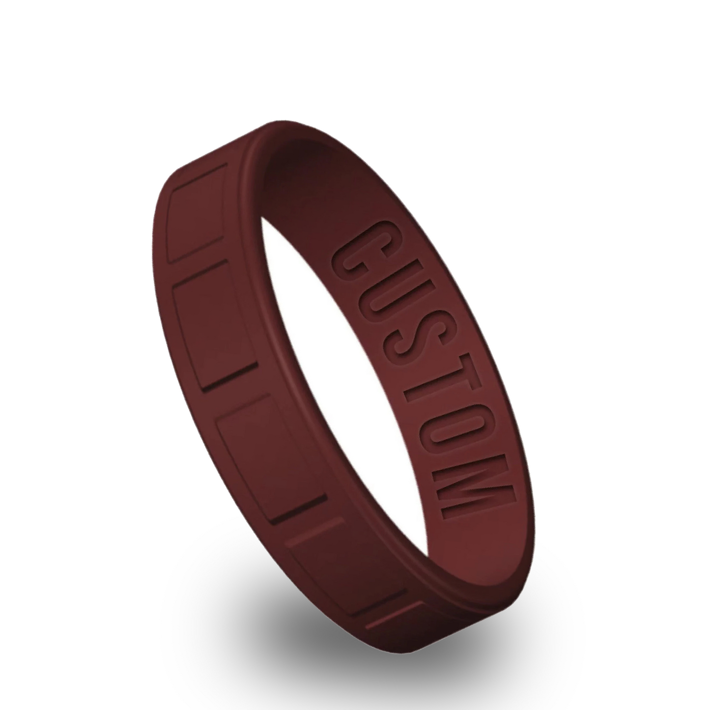 Personalized Square Silicone Engraved Ring