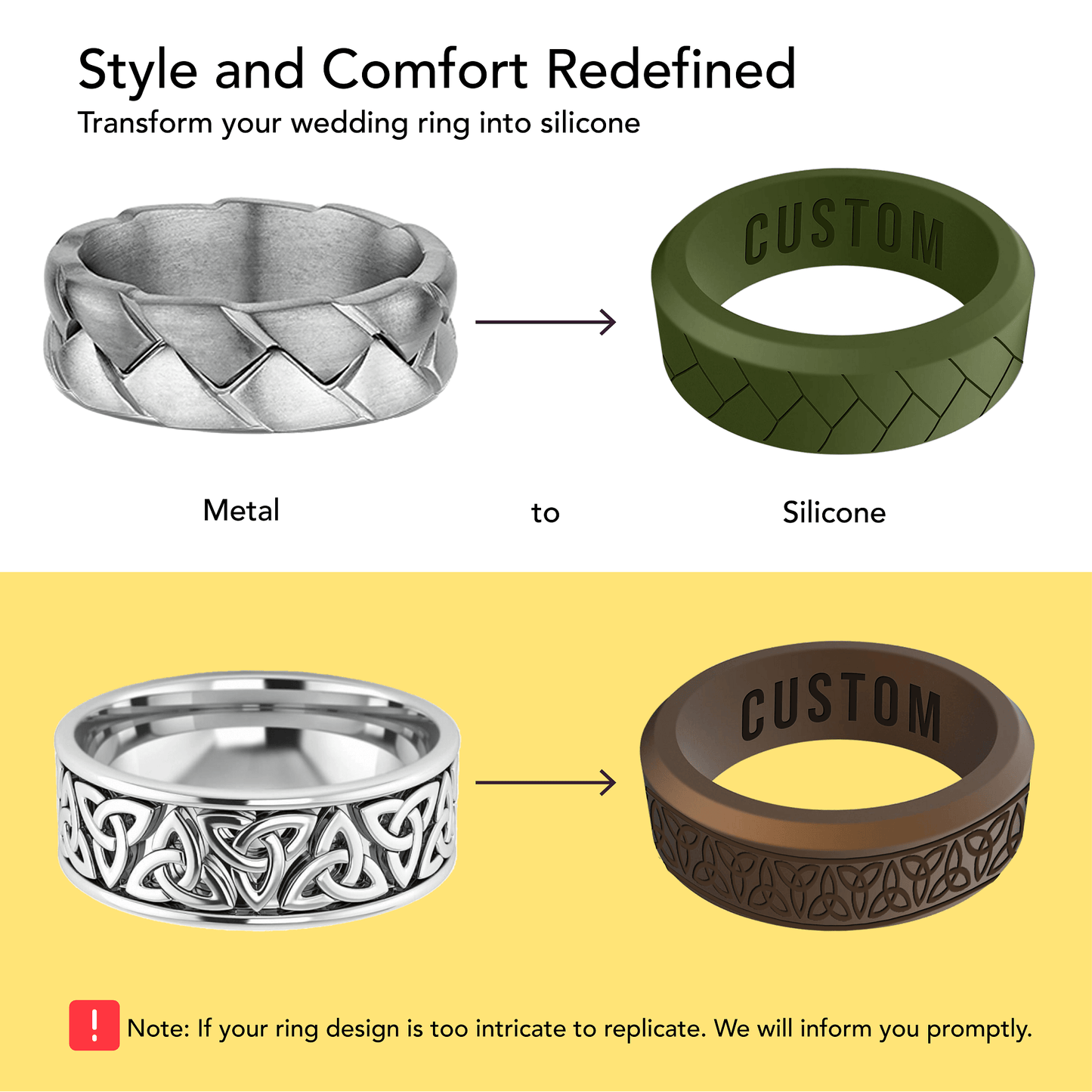 EverMark Rings: Transform Your Metal Wedding Rings into Silicone Ring!