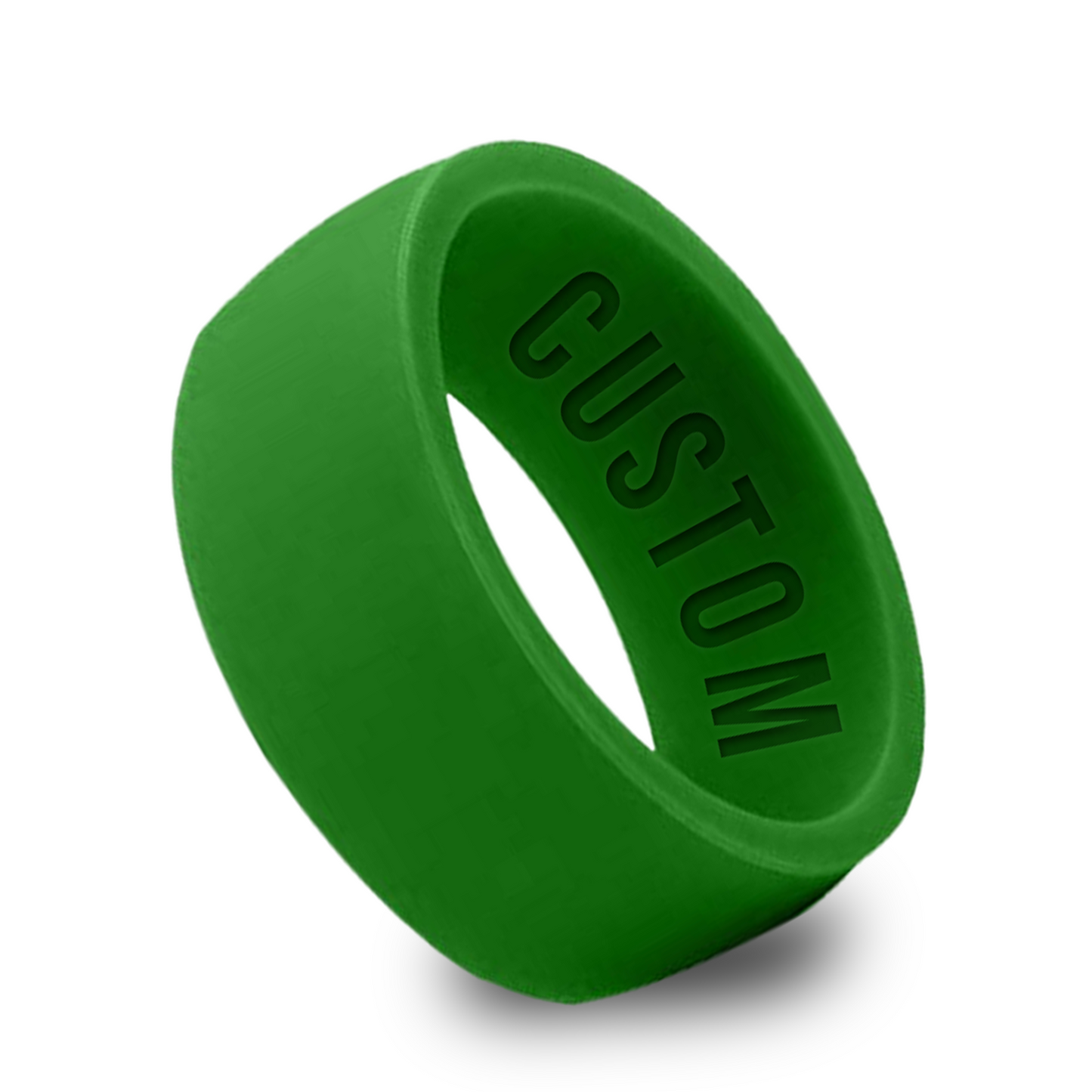 Personalized Broad Silicone Chunky Ring