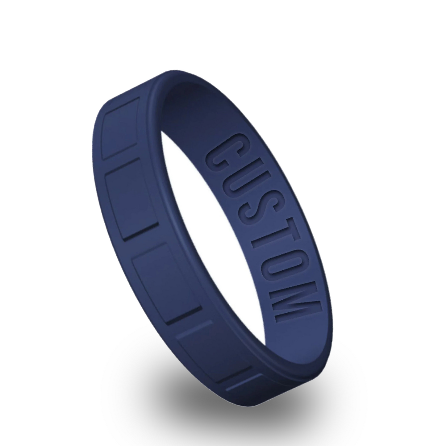 Personalized Square Silicone Engraved Ring