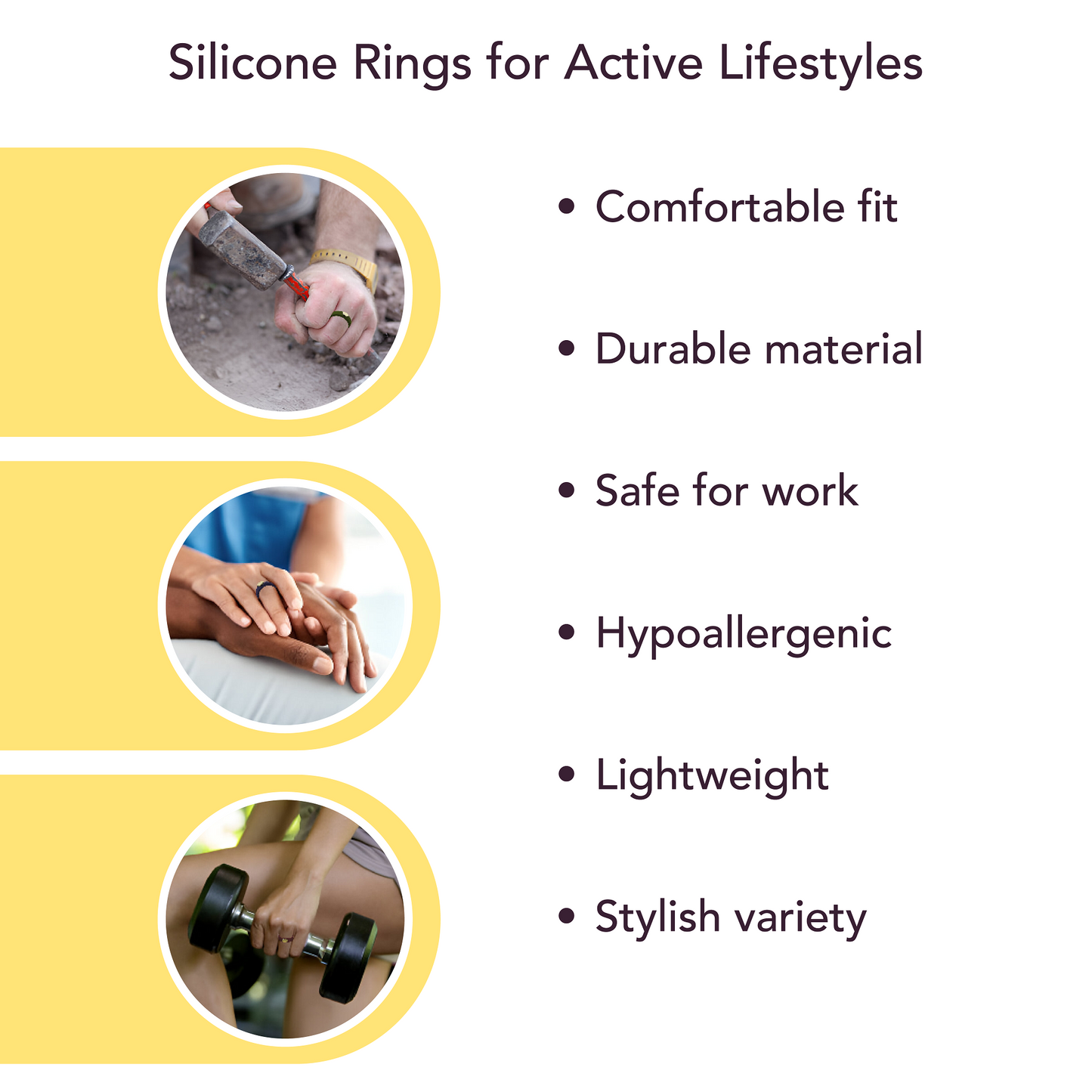 Custom Interchangeable 316 Stainless Steel Round Ring Plate for Silicone Rings