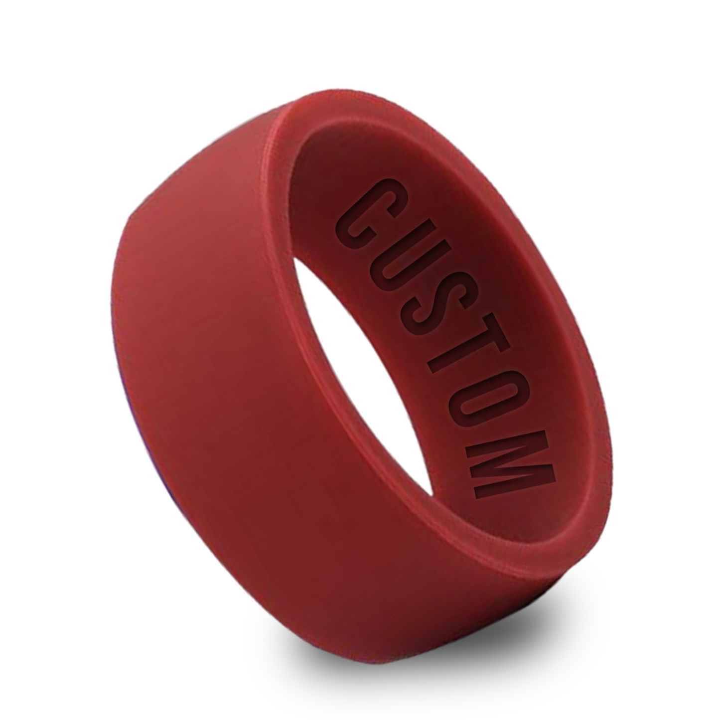 Personalized Broad Silicone Chunky Ring