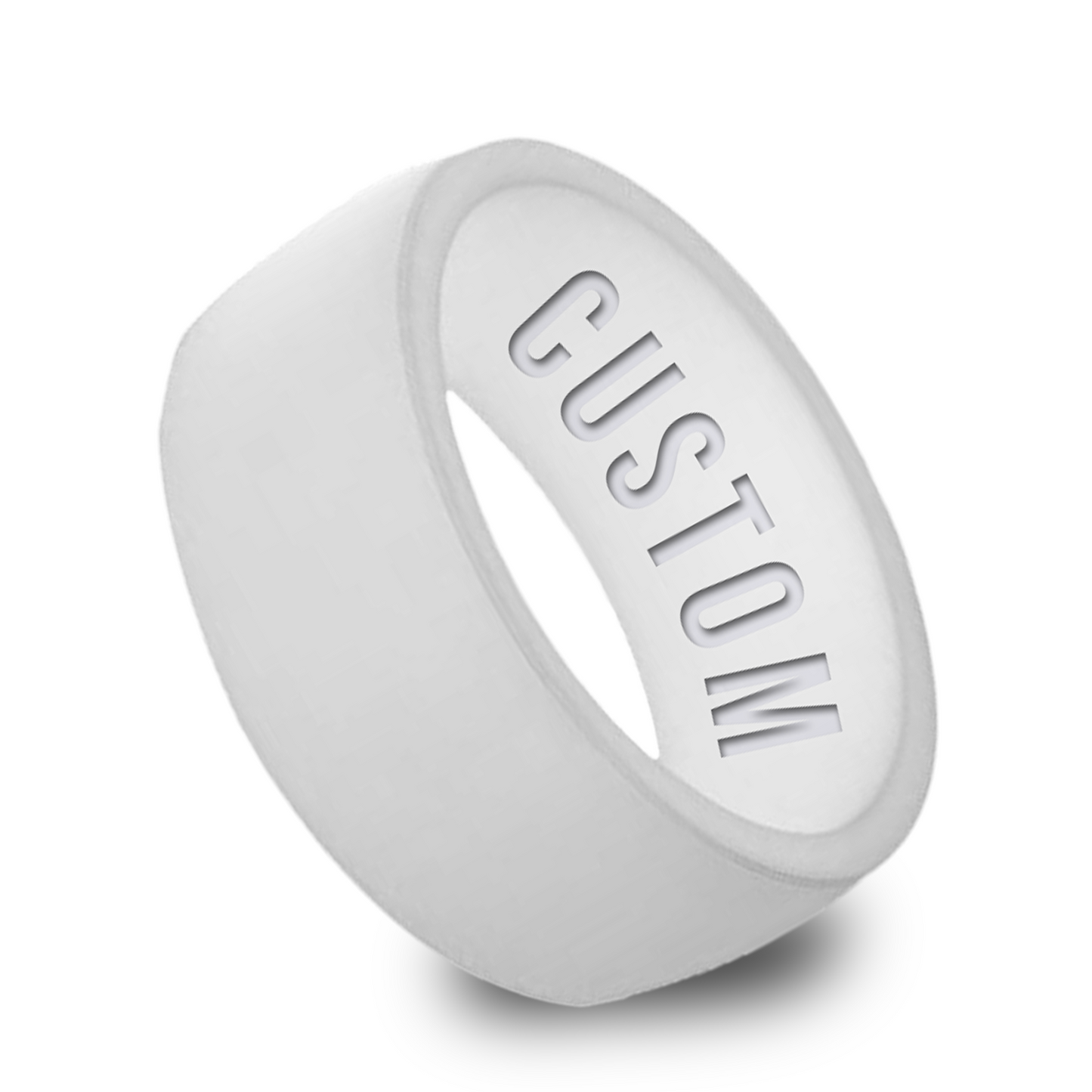 Personalized Broad Silicone Chunky Ring