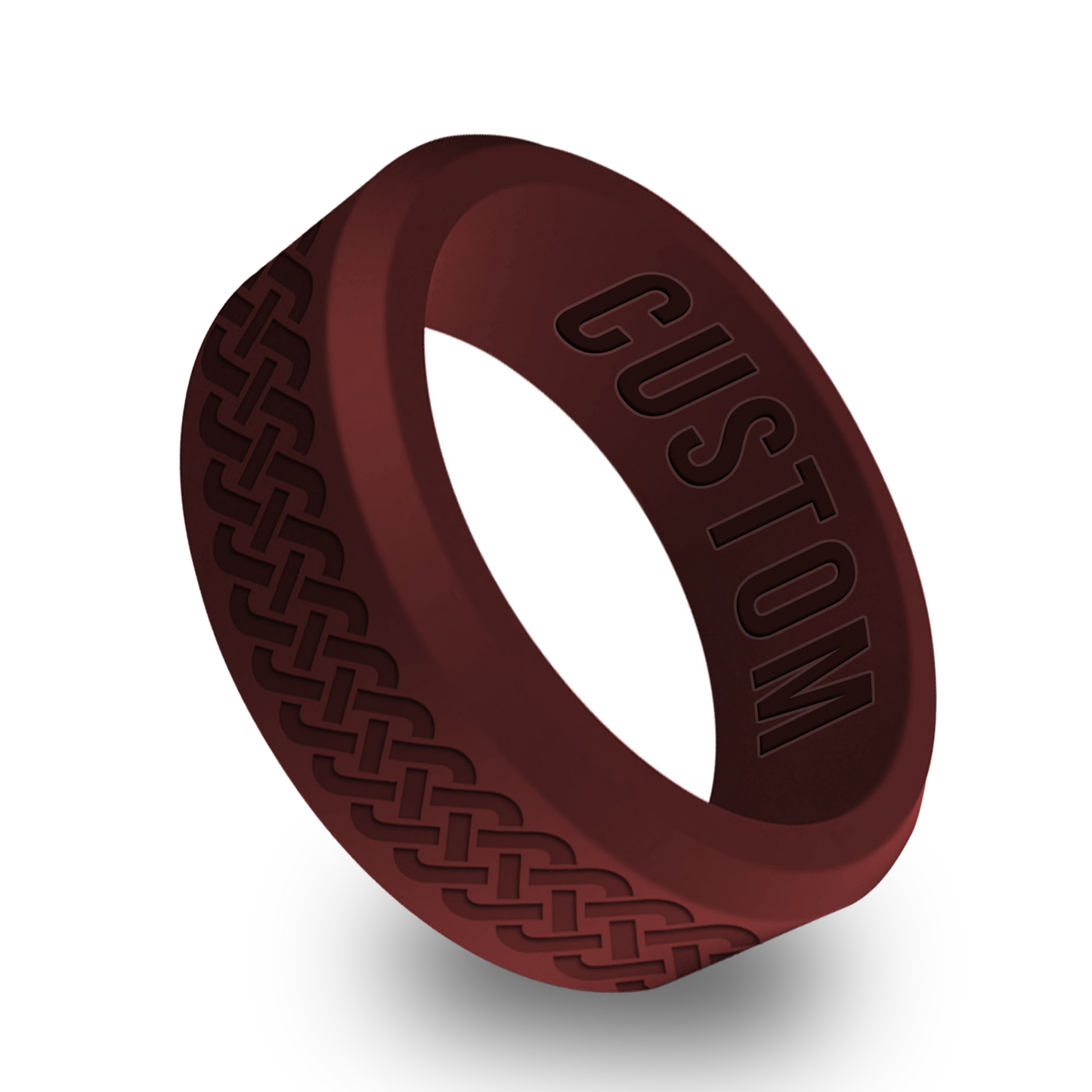 Celtic Personalized Silicone Beveled Ring