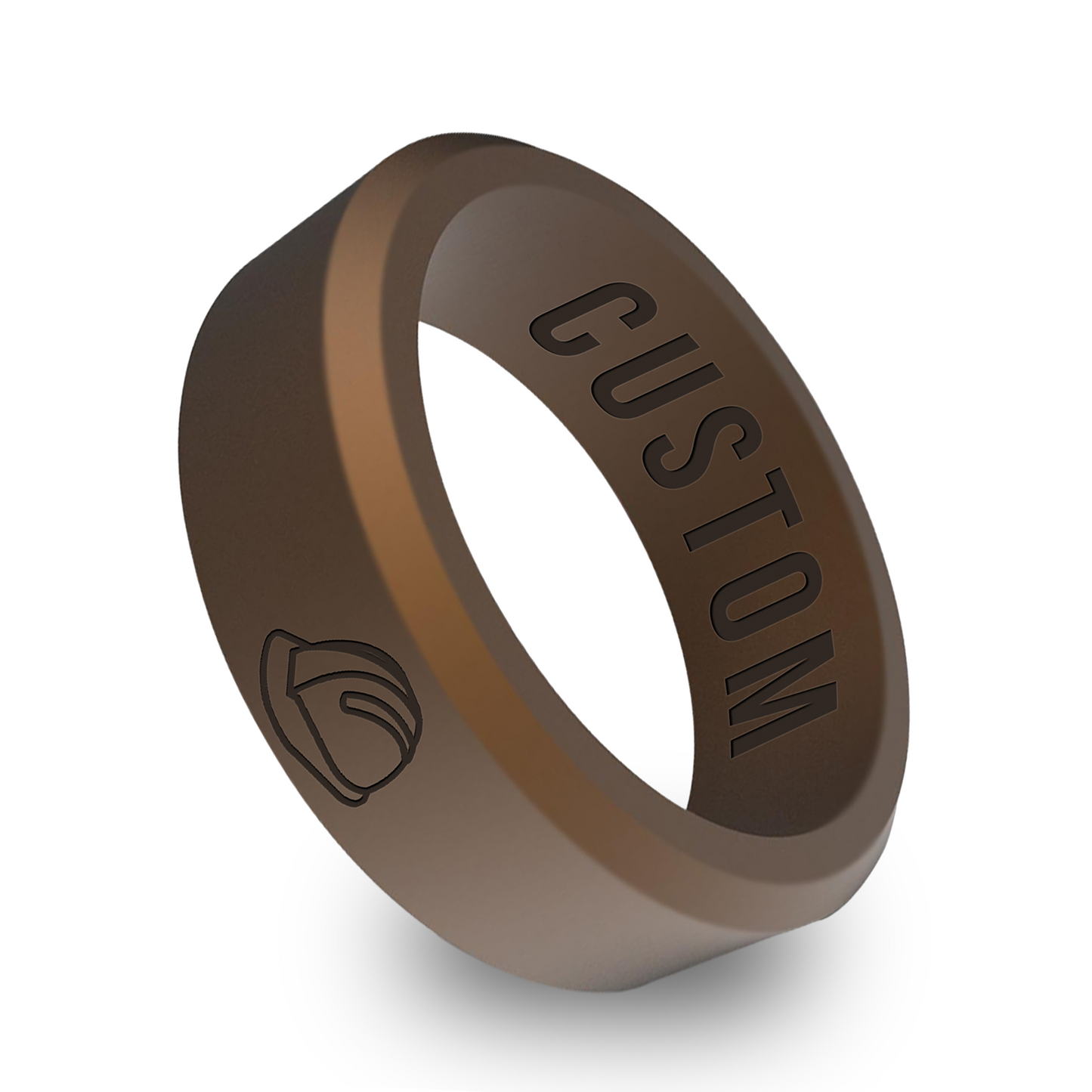 Helmet Ring Personalized Silicone Beveled Ring