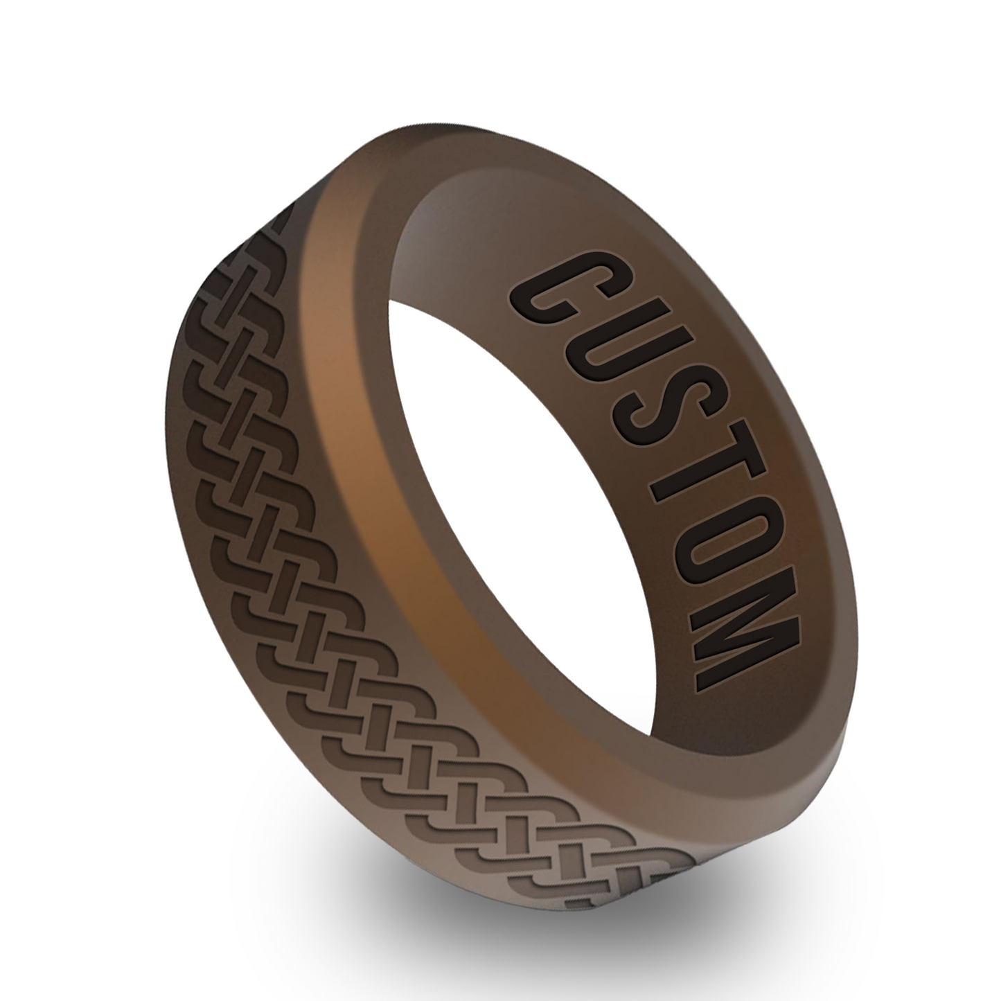Celtic Personalized Silicone Beveled Ring