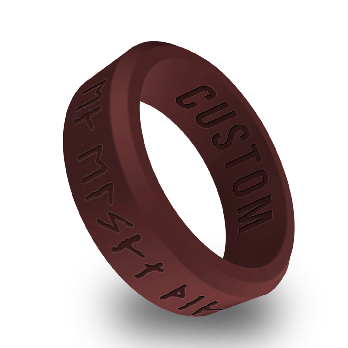 Viking Rune "I Love You" Personalized Silicone Beveled Ring