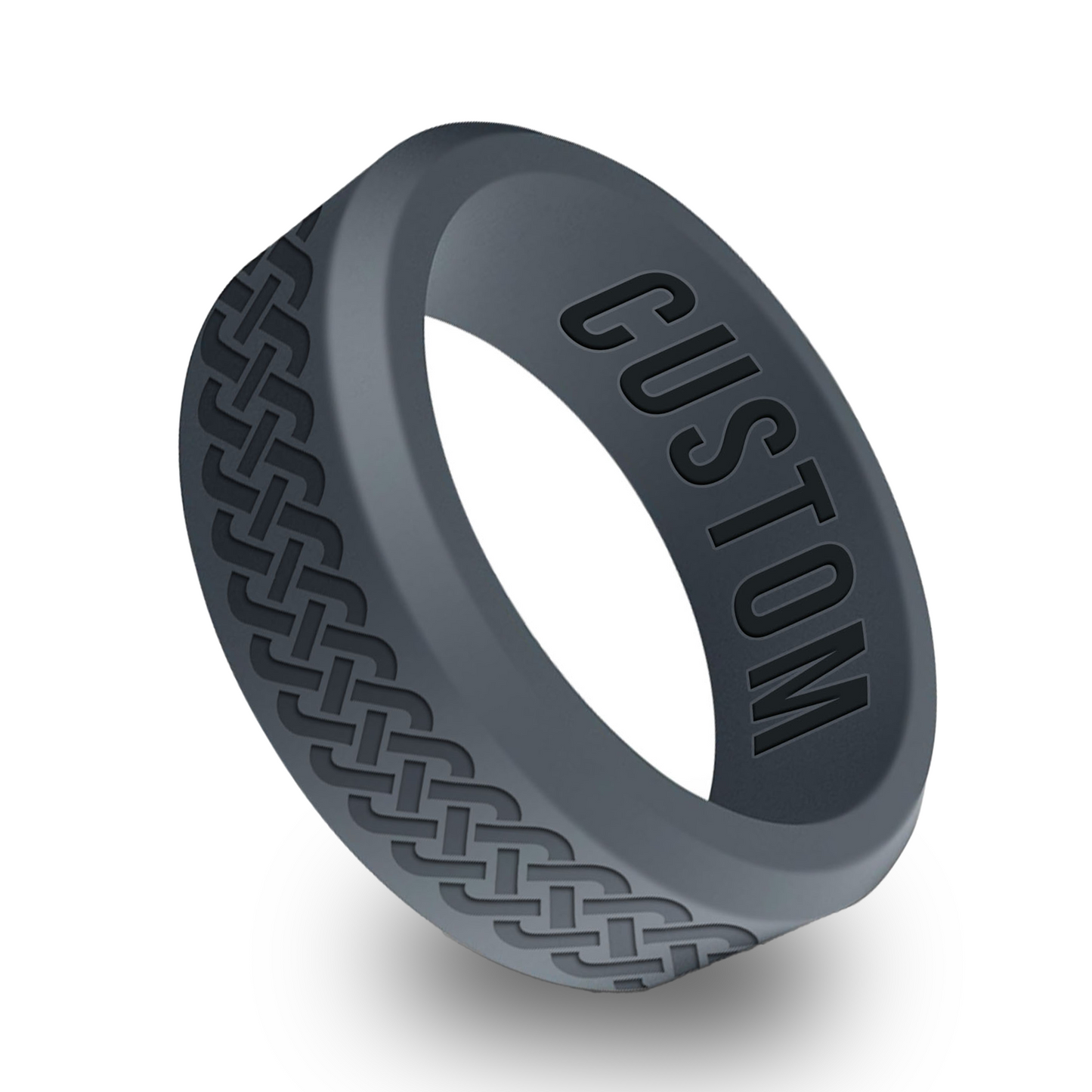 Celtic Personalized Silicone Beveled Ring
