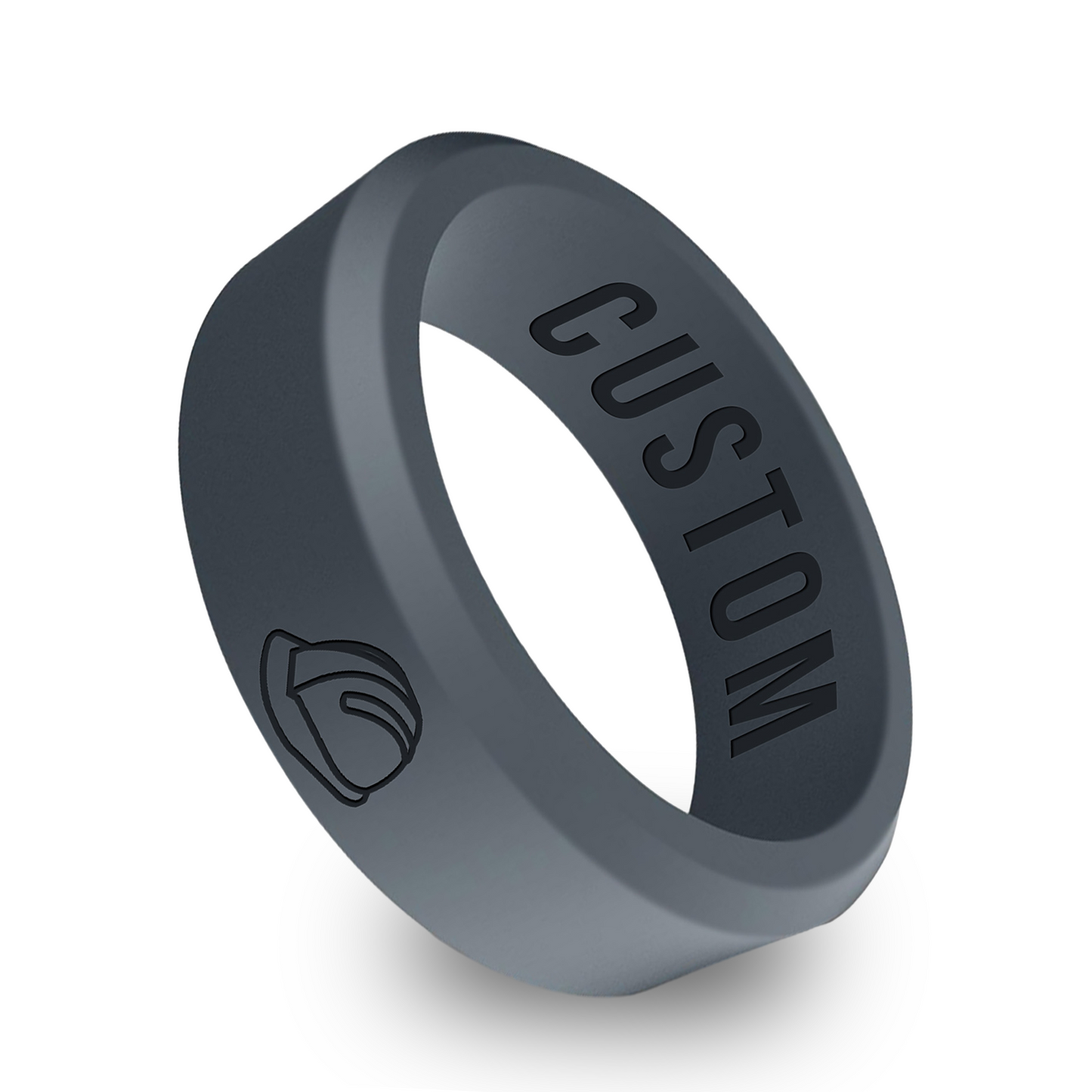 Helmet Ring Personalized Silicone Beveled Ring