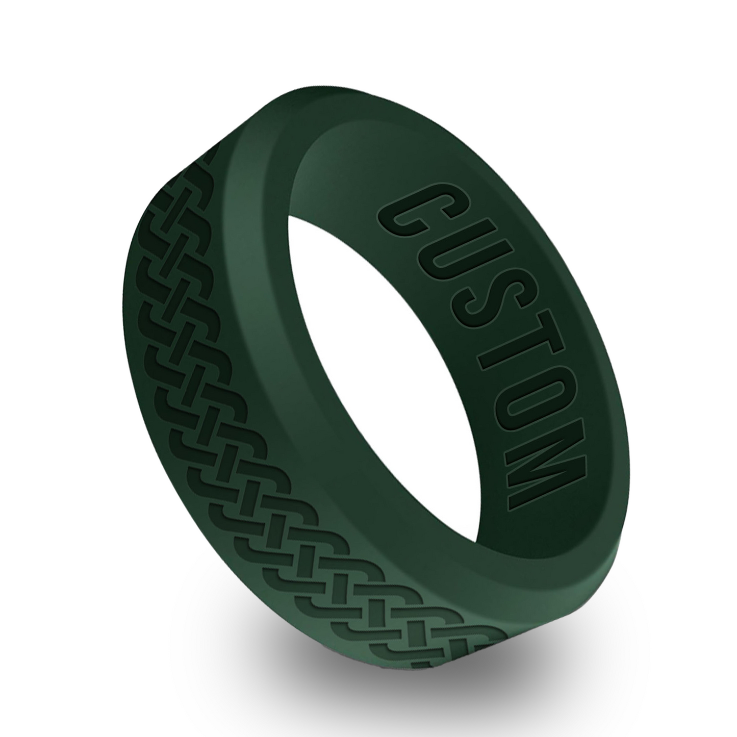Celtic Personalized Silicone Beveled Ring