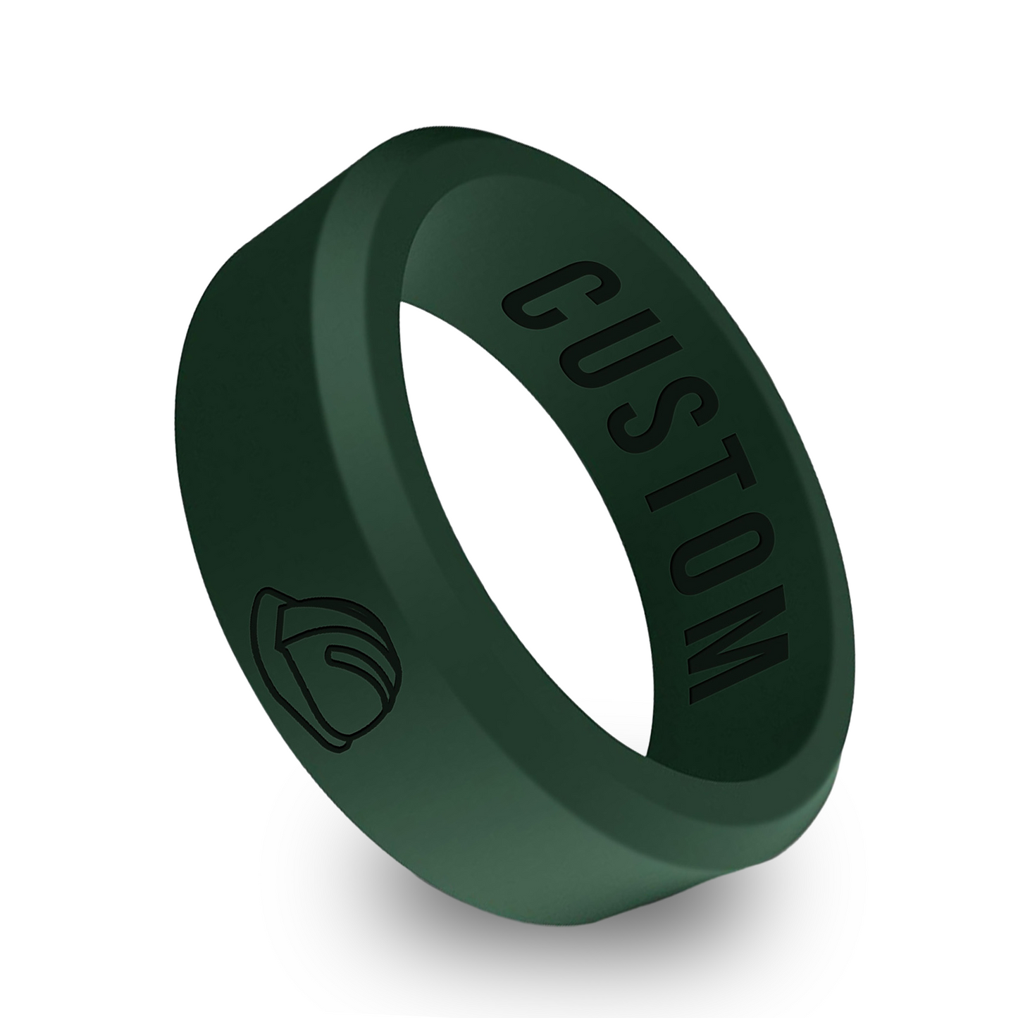 Helmet Ring Personalized Silicone Beveled Ring