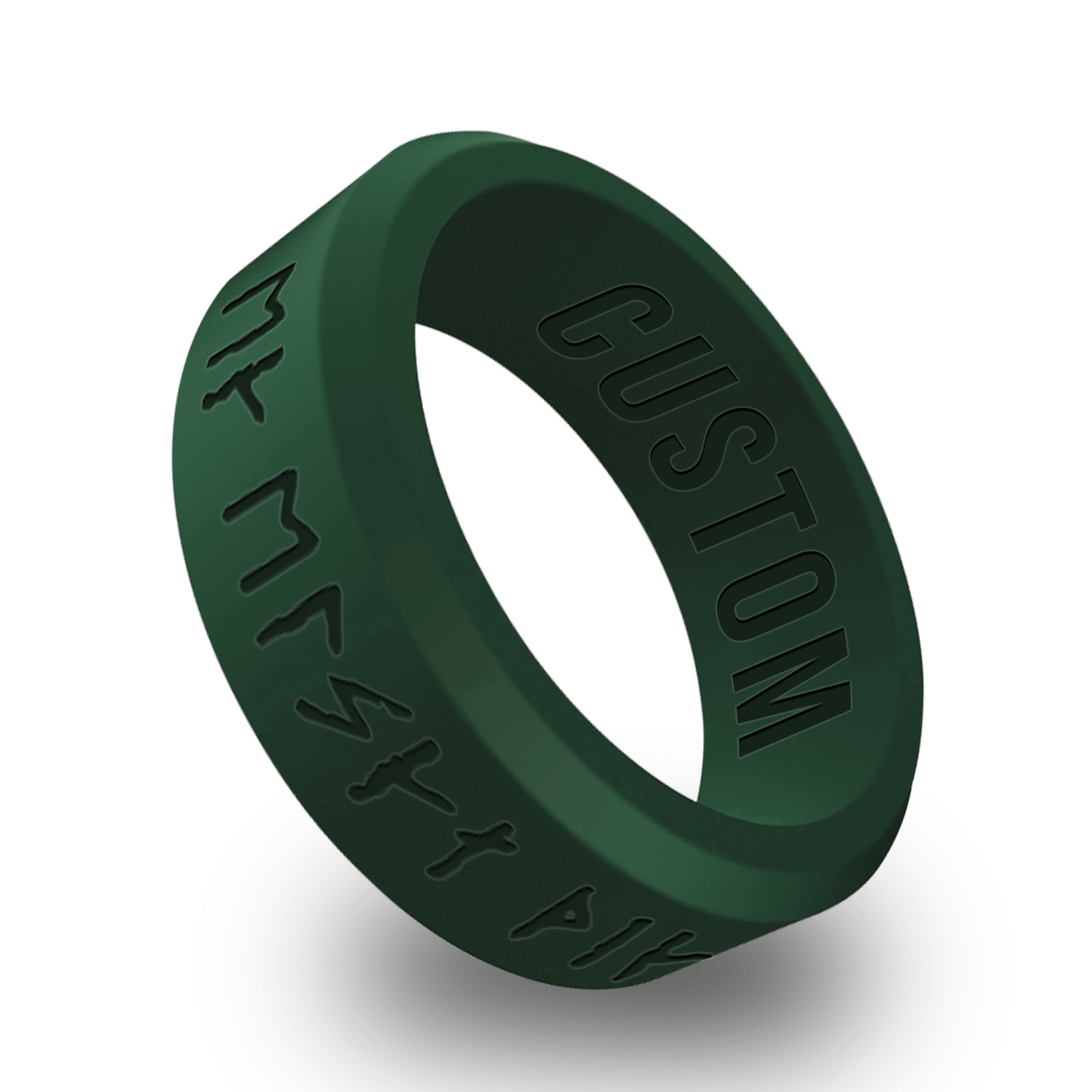 Viking Rune "I Love You" Personalized Silicone Beveled Ring