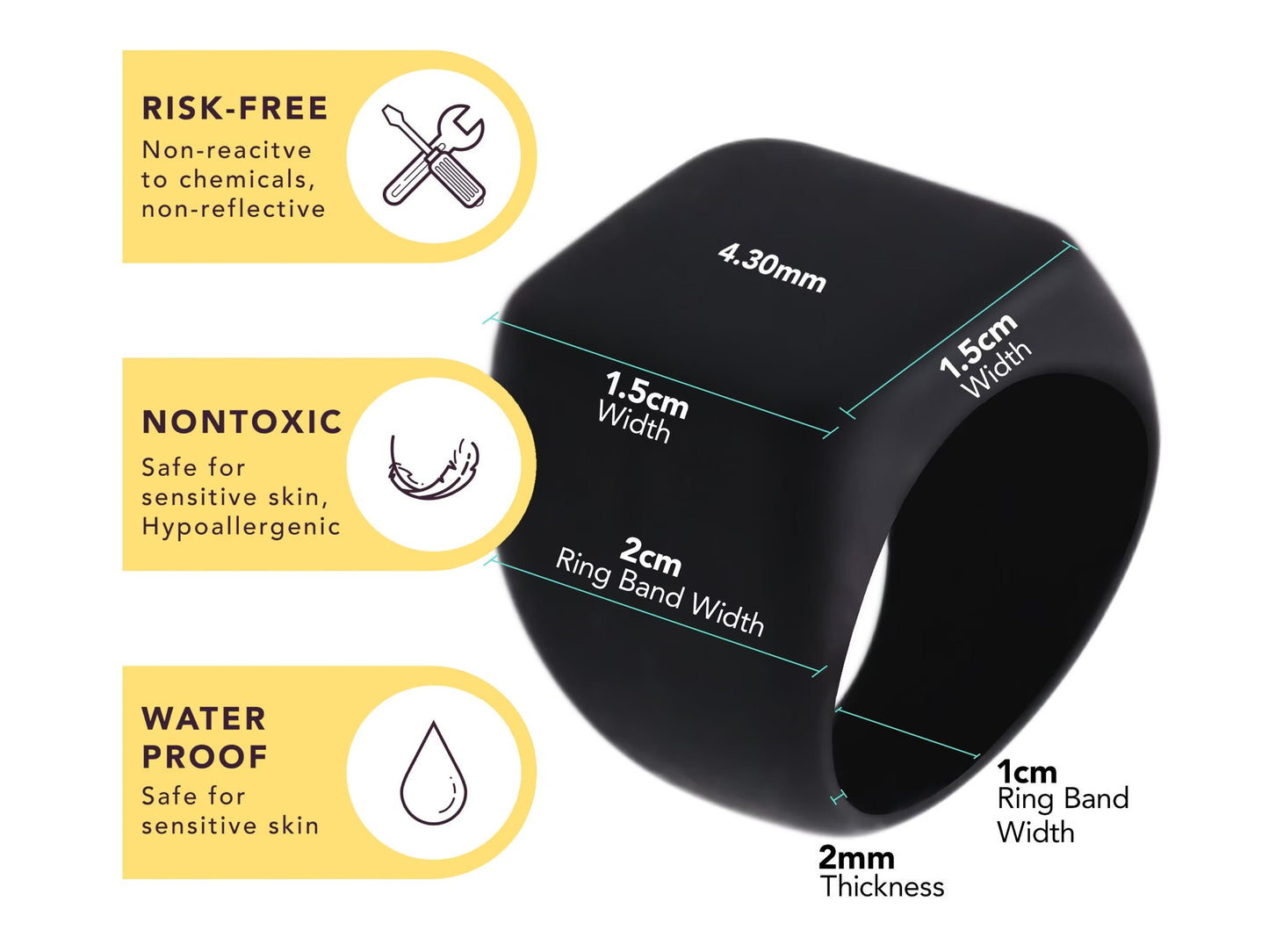 Personalized Silicone Chunky Ring