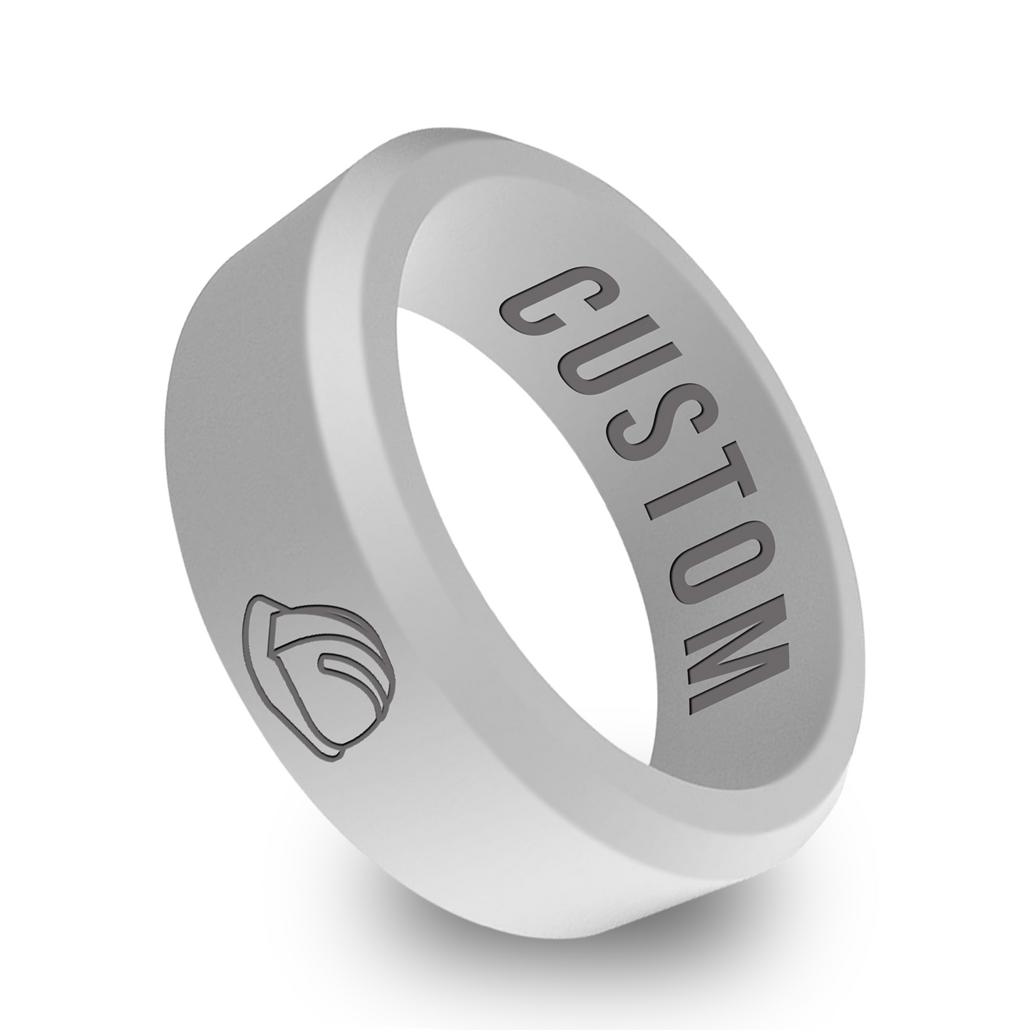 Helmet Ring Personalized Silicone Beveled Ring