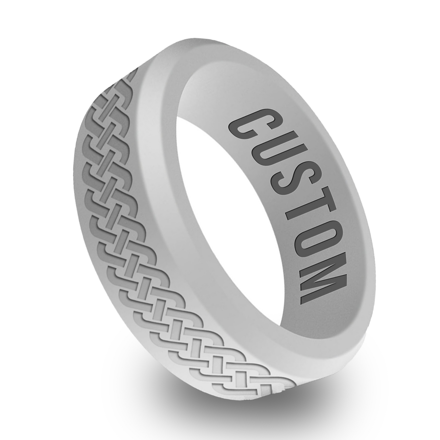 Celtic Personalized Silicone Beveled Ring
