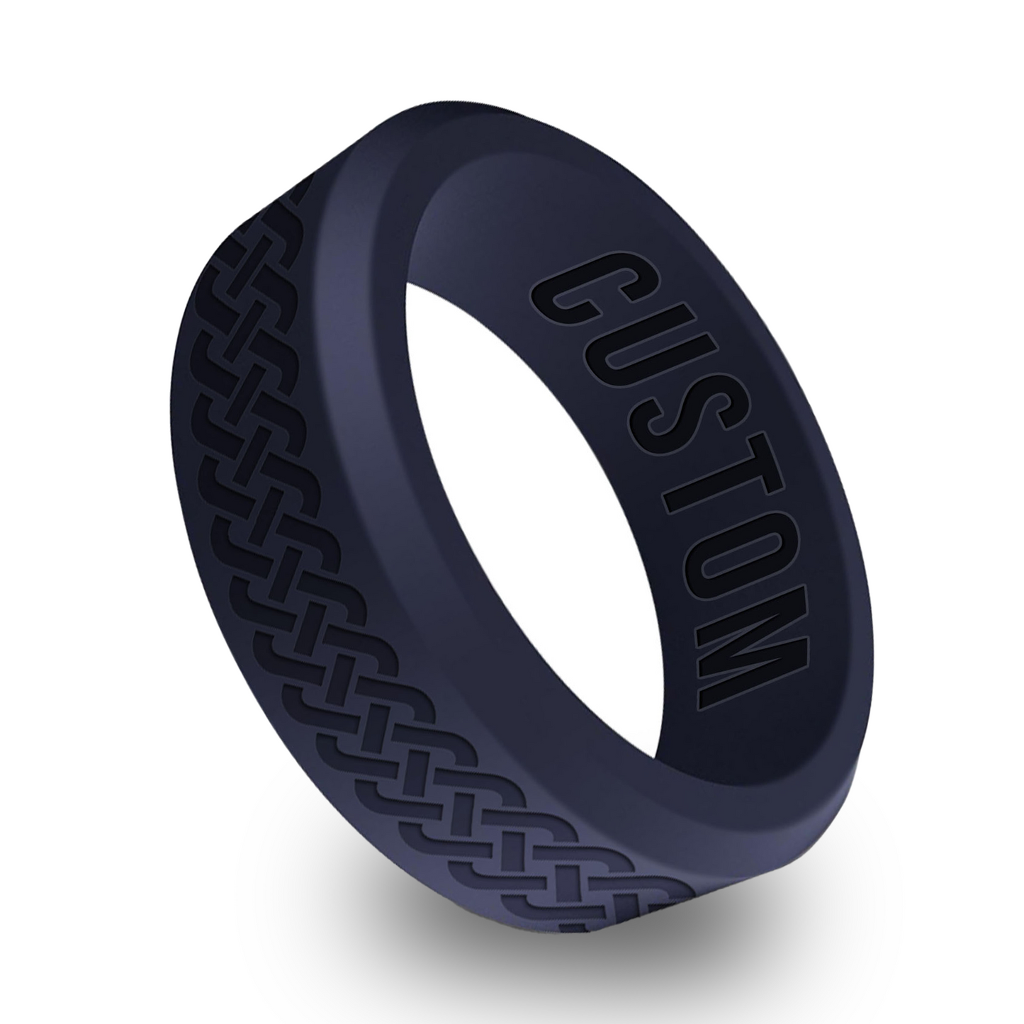 Celtic Personalized Silicone Beveled Ring