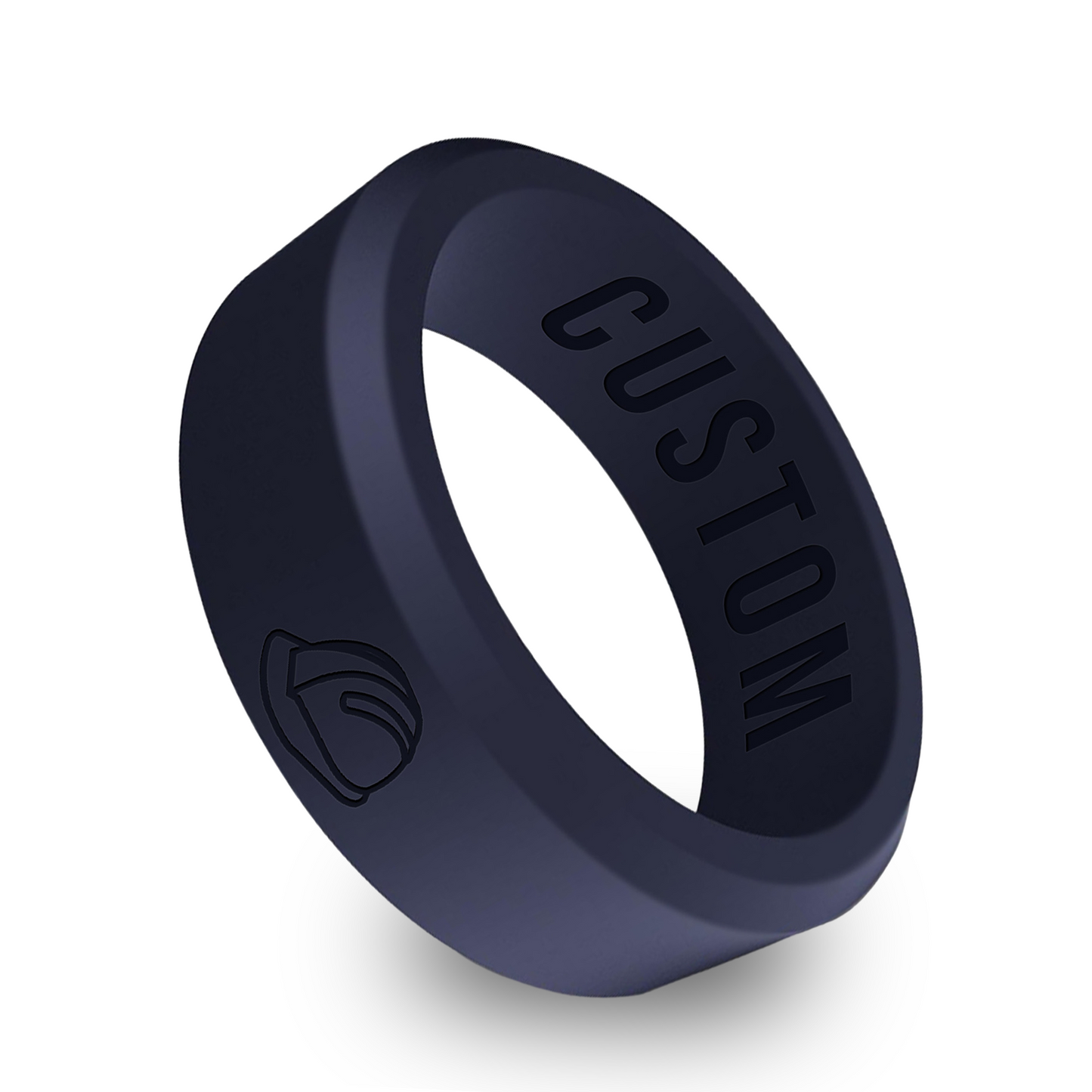 Helmet Ring Personalized Silicone Beveled Ring