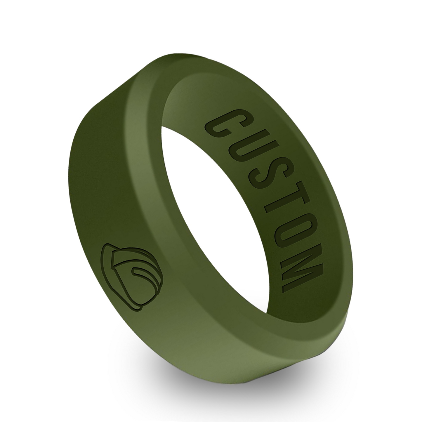 Helmet Ring Personalized Silicone Beveled Ring