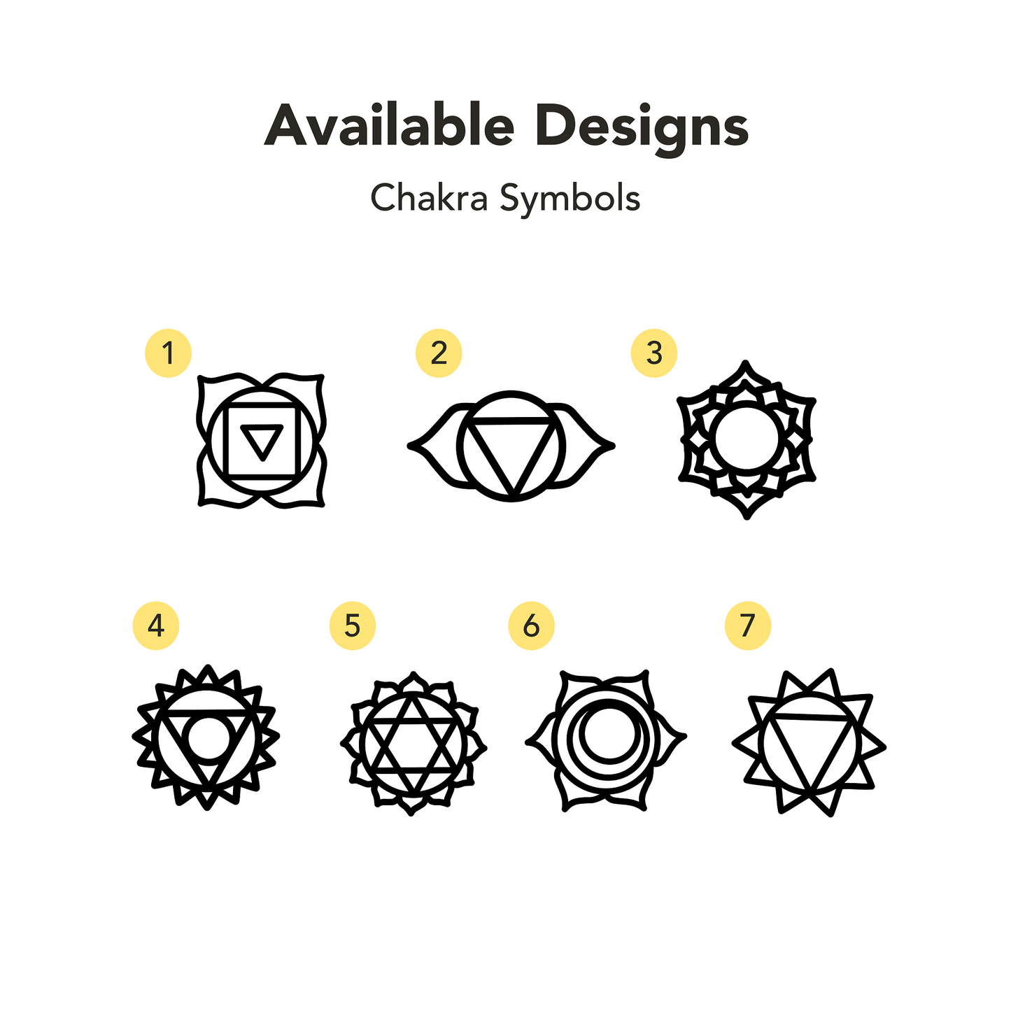Personalized Silicone Chakra Meditation Beveled Ring w/ Removable Stainless Steel Plate
