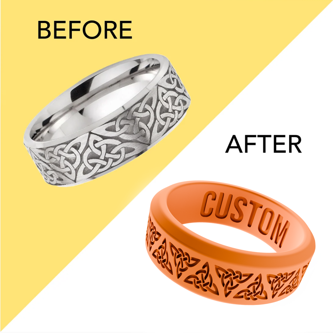 EverMark Rings: Duplicate Replicated Ring in Silicone, Transform Your Metal Wedding Rings into Silicone Ring