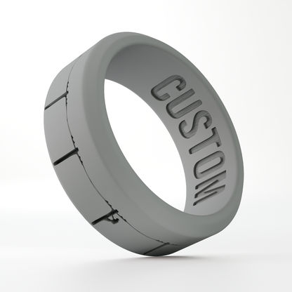 Lineman Personalized Silicone Beveled Ring