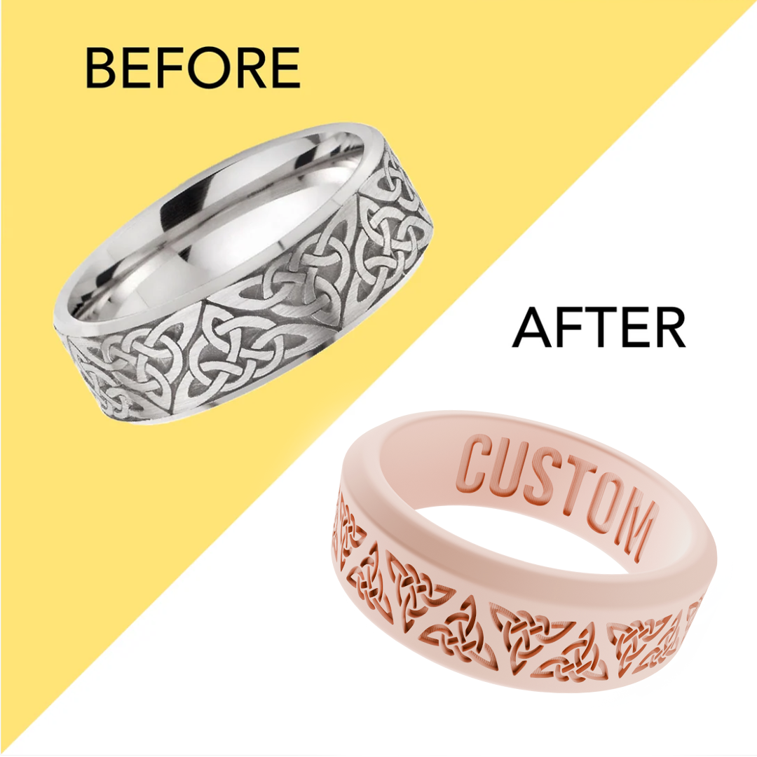 EverMark Rings: Duplicate Replicated Ring in Silicone, Transform Your Metal Wedding Rings into Silicone Ring