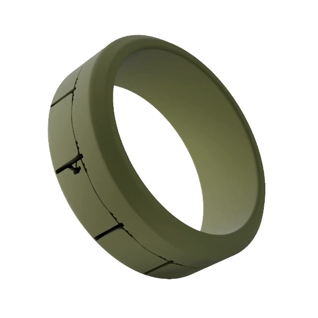 Lineman Personalized Silicone Beveled Ring