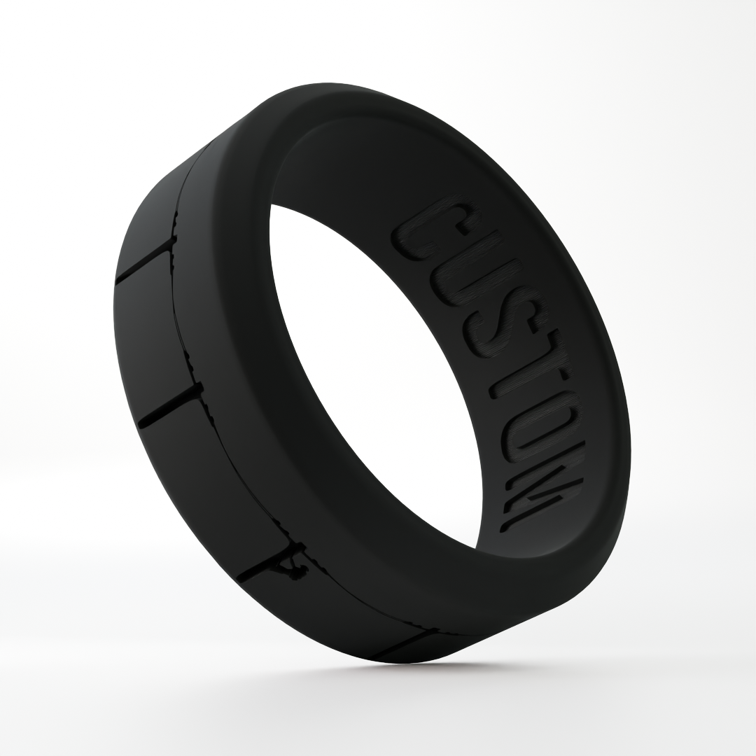 Lineman Personalized Silicone Beveled Ring