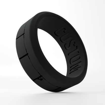 Lineman Personalized Silicone Beveled Ring