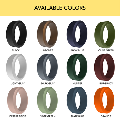 Zodiac Constellation Personalized Silicone Beveled Ring