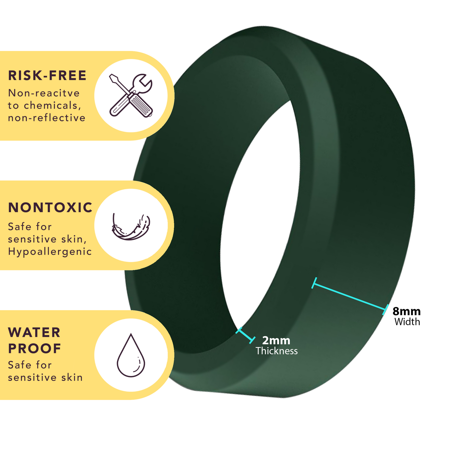 Carbon Patterned Personalized Silicone Ring