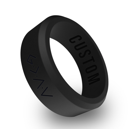 God is Greater than the Highs and Lows Personalized Silicone Beveled Ring