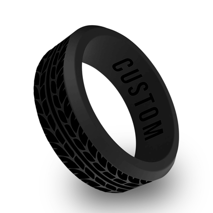 Car Tire Personalized Silicone Beveled Ring