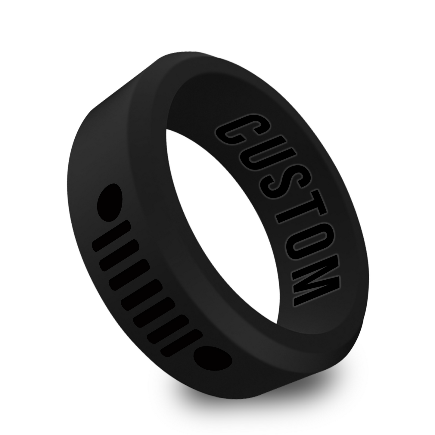 Truck Car Personalized Silicone Beveled Ring