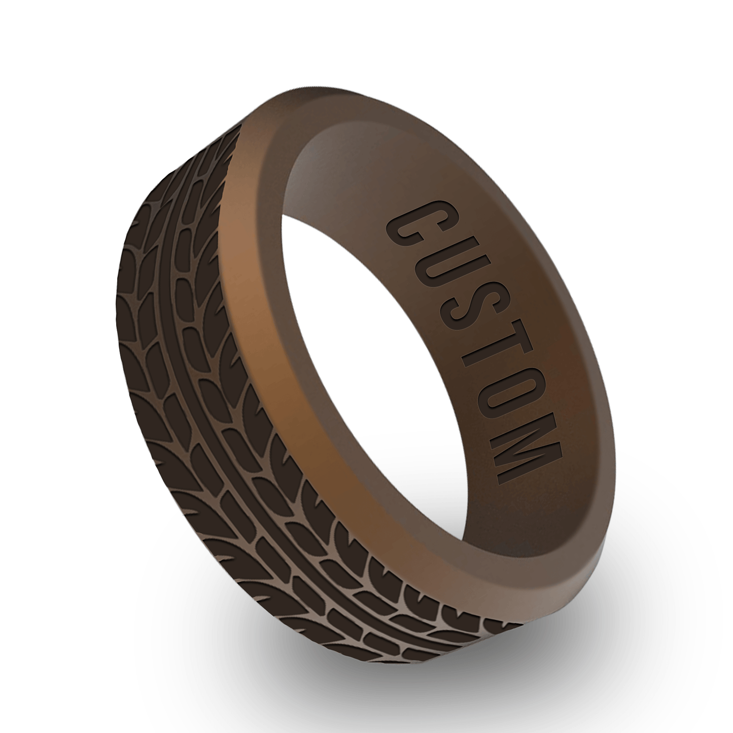 Car Tire Personalized Silicone Beveled Ring