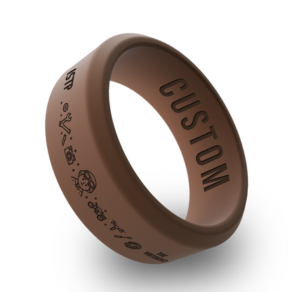 Personality Types Personalized Silicone Beveled Ring