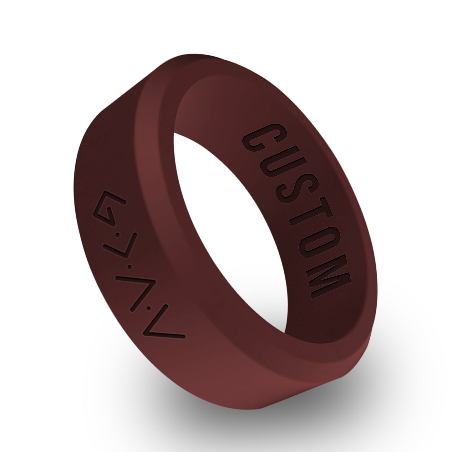 God is Greater than the Highs and Lows Personalized Silicone Beveled Ring