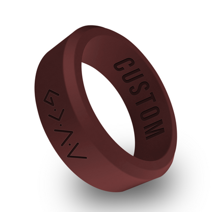 God is Greater than the Highs and Lows Personalized Silicone Beveled Ring