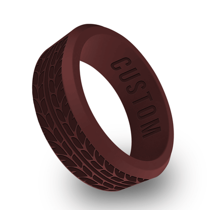 Car Tire Personalized Silicone Beveled Ring