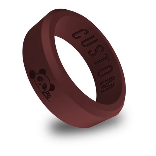 Cute Panda Animal Personalized Silicone Beveled Ring
