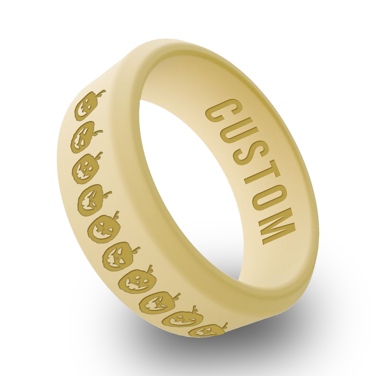 Halloween 1 Personalized Silicone Beveled Ring