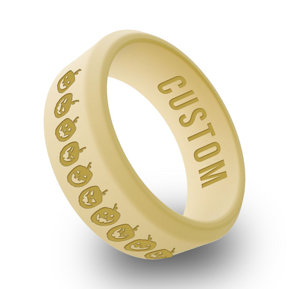 Halloween 1 Personalized Silicone Beveled Ring