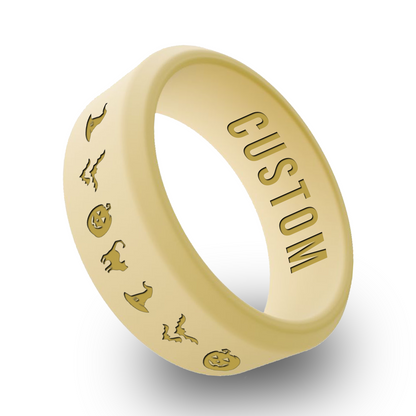 Halloween 2 Personalized Silicone Beveled Ring