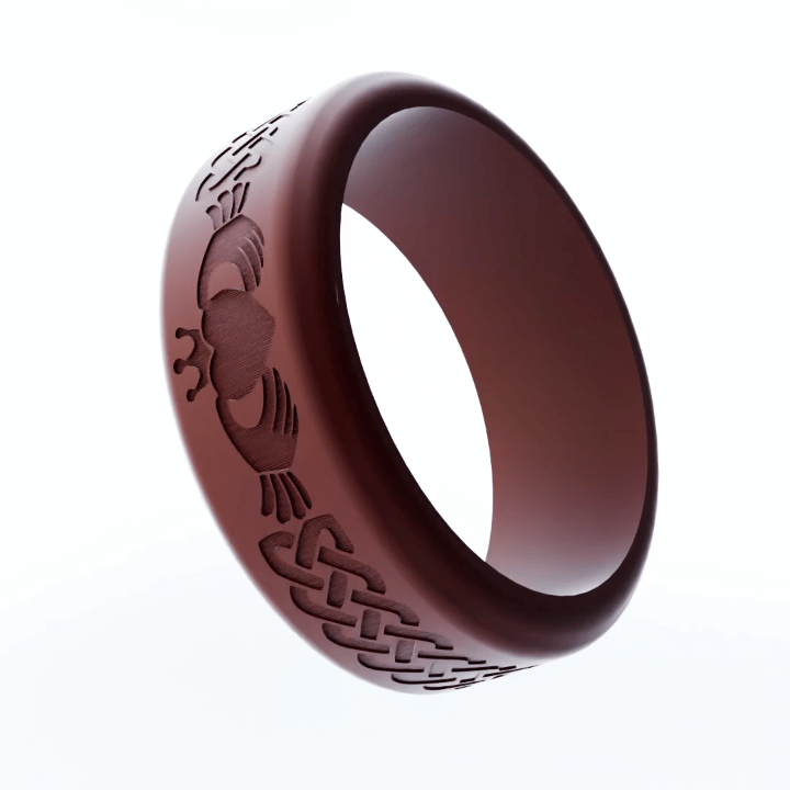Claddagh Personalized Silicone Beveled Ring