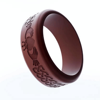 Claddagh Personalized Silicone Beveled Ring