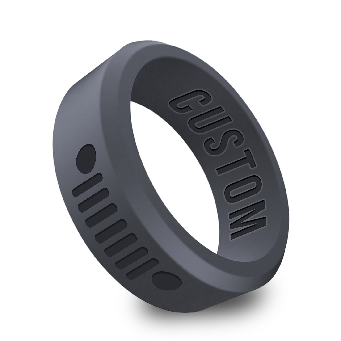 Truck Car Personalized Silicone Beveled Ring