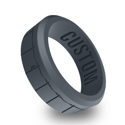 Lineman Personalized Silicone Beveled Ring